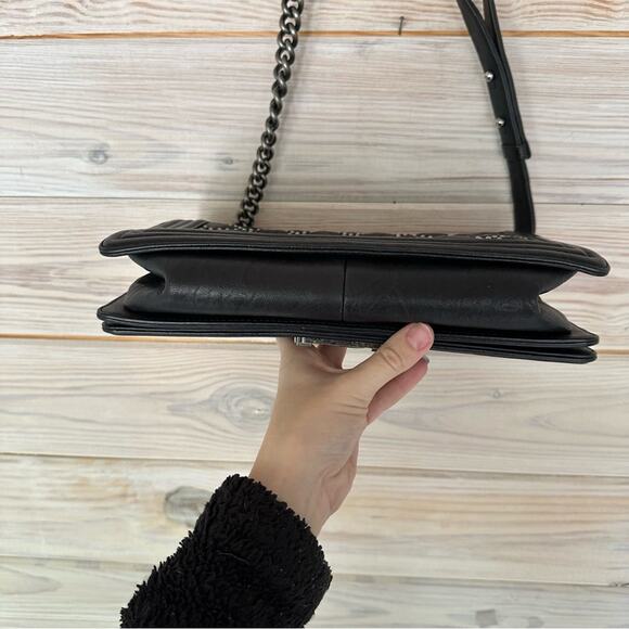 AUTHENTIC Chanel Studded Medium Boy Bag - Picture 14 of 16